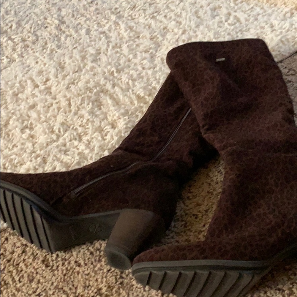 ARA gore-Tex animal print high boot